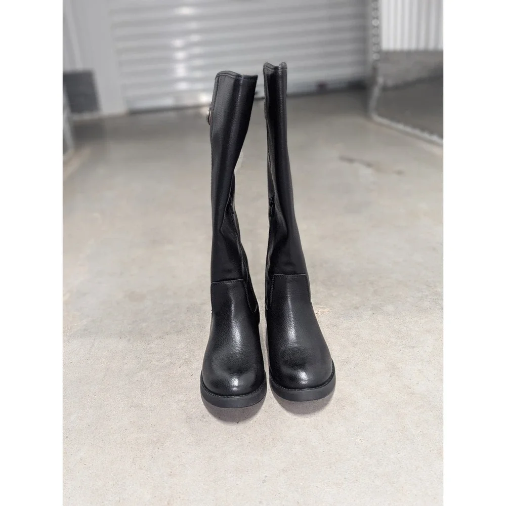 Classic Riding Boots Frye & Co Kellie Button Tall Black Women's Size 5 New